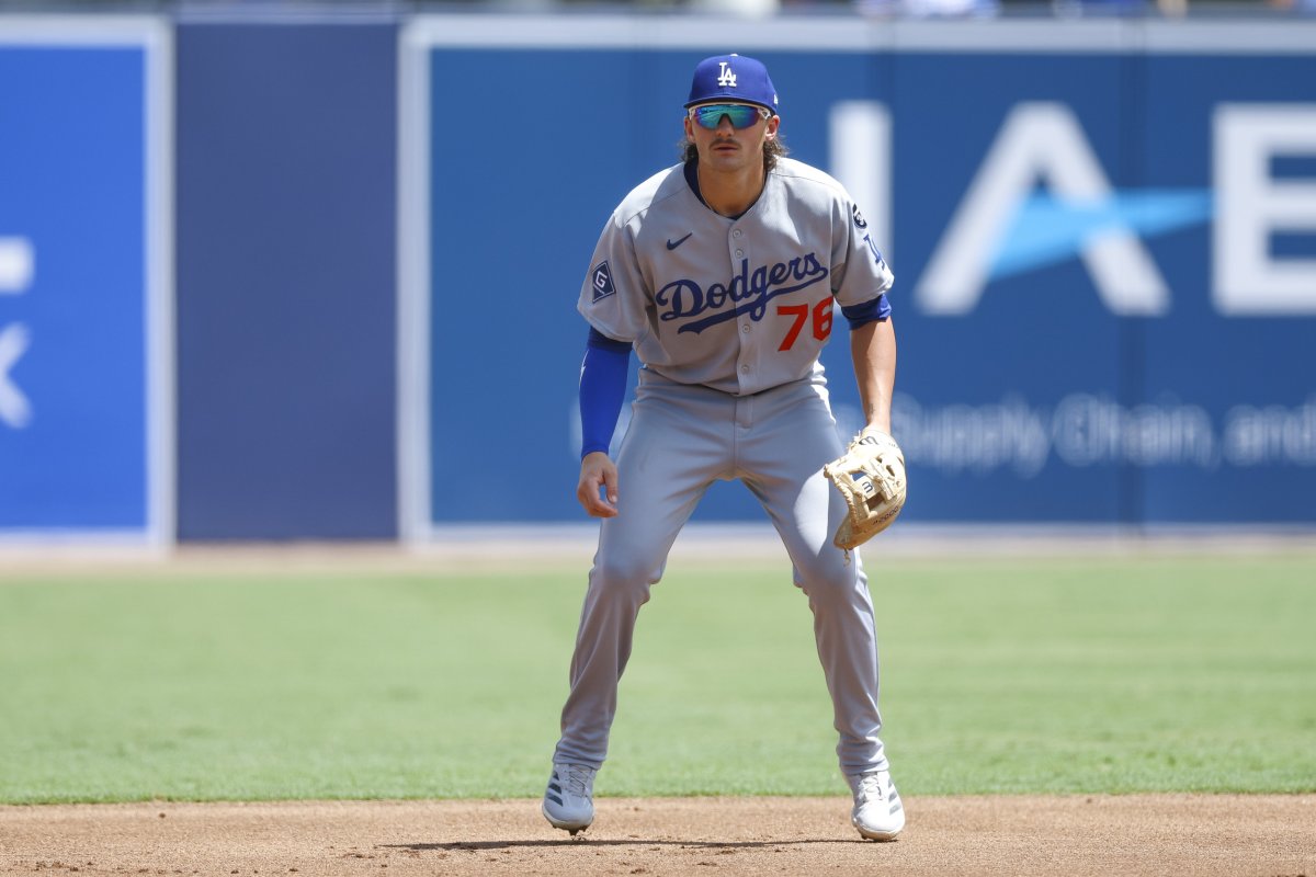 Los Angeles Dodgers infielder Alex Freeland