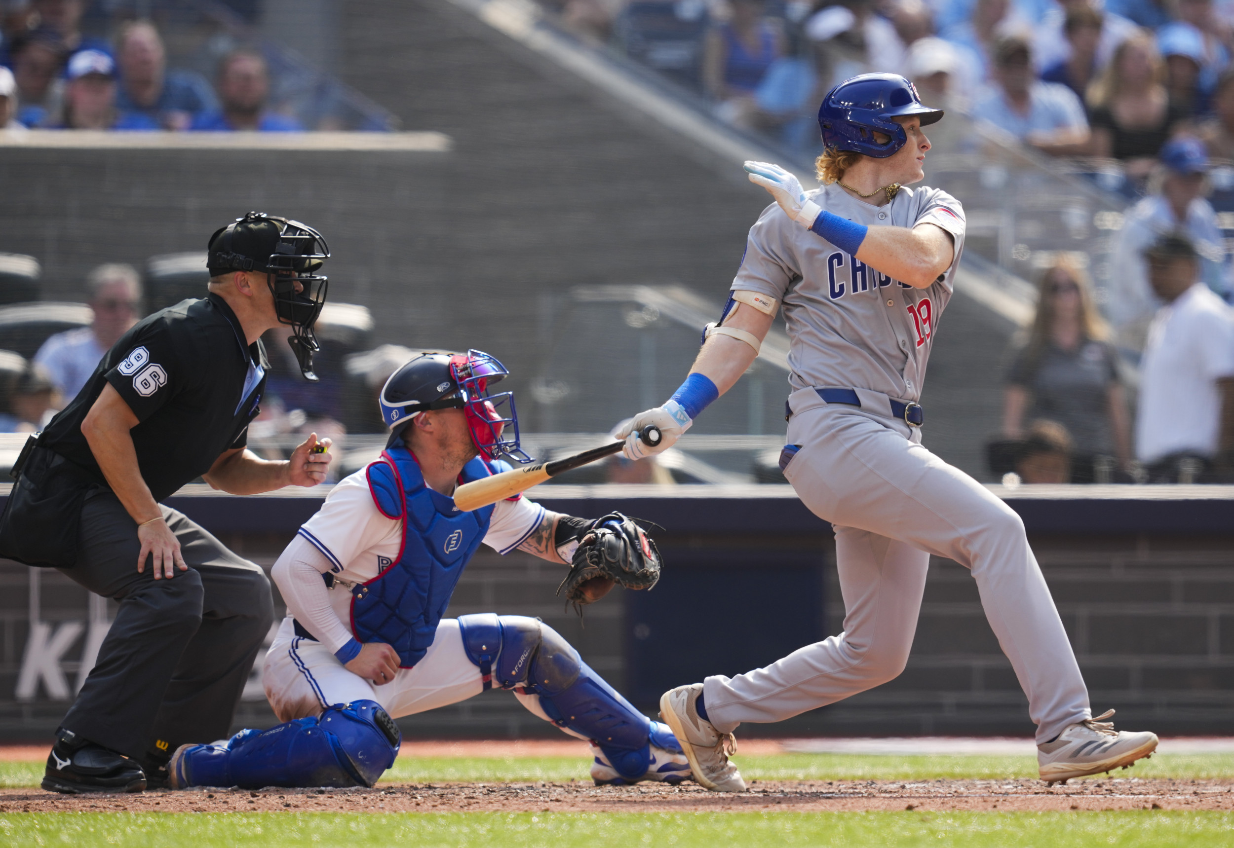 Cubs No. 1 Prospect Explains Welcome to the League Moment Against Blue Jays