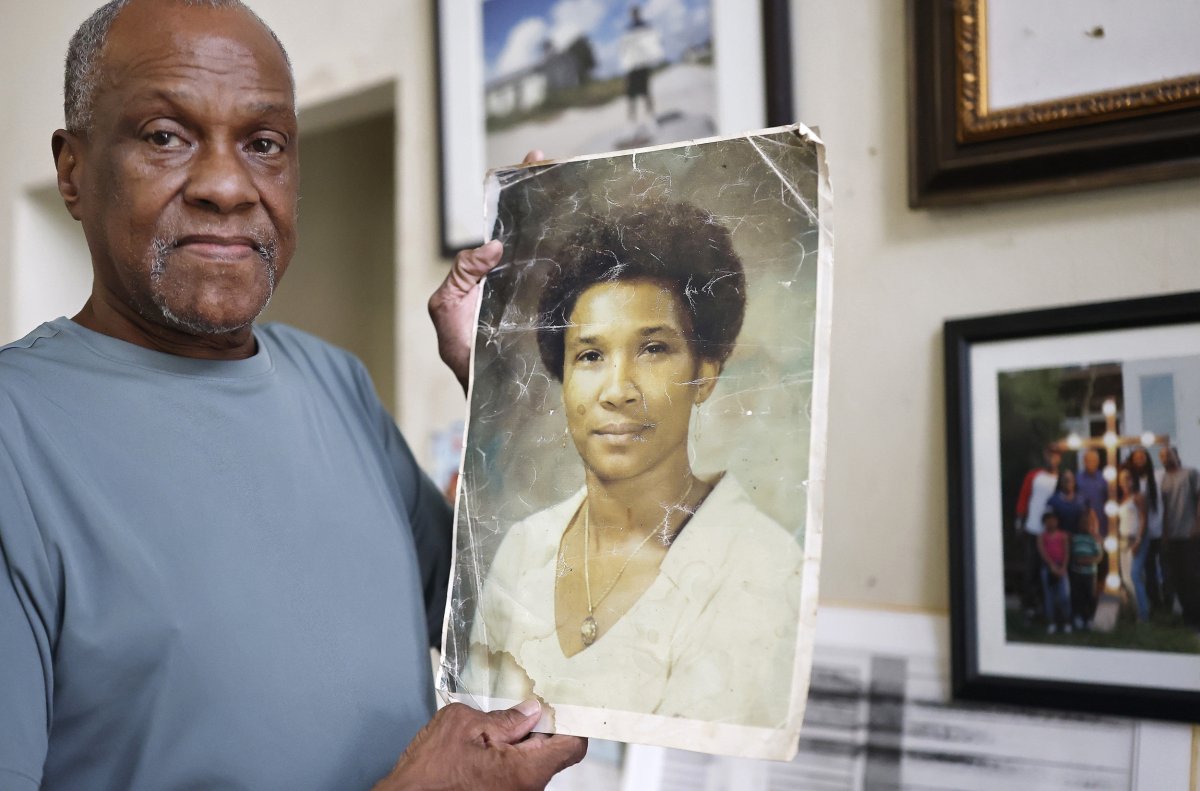 Hurricane Katrina survivor Robert Green displays a