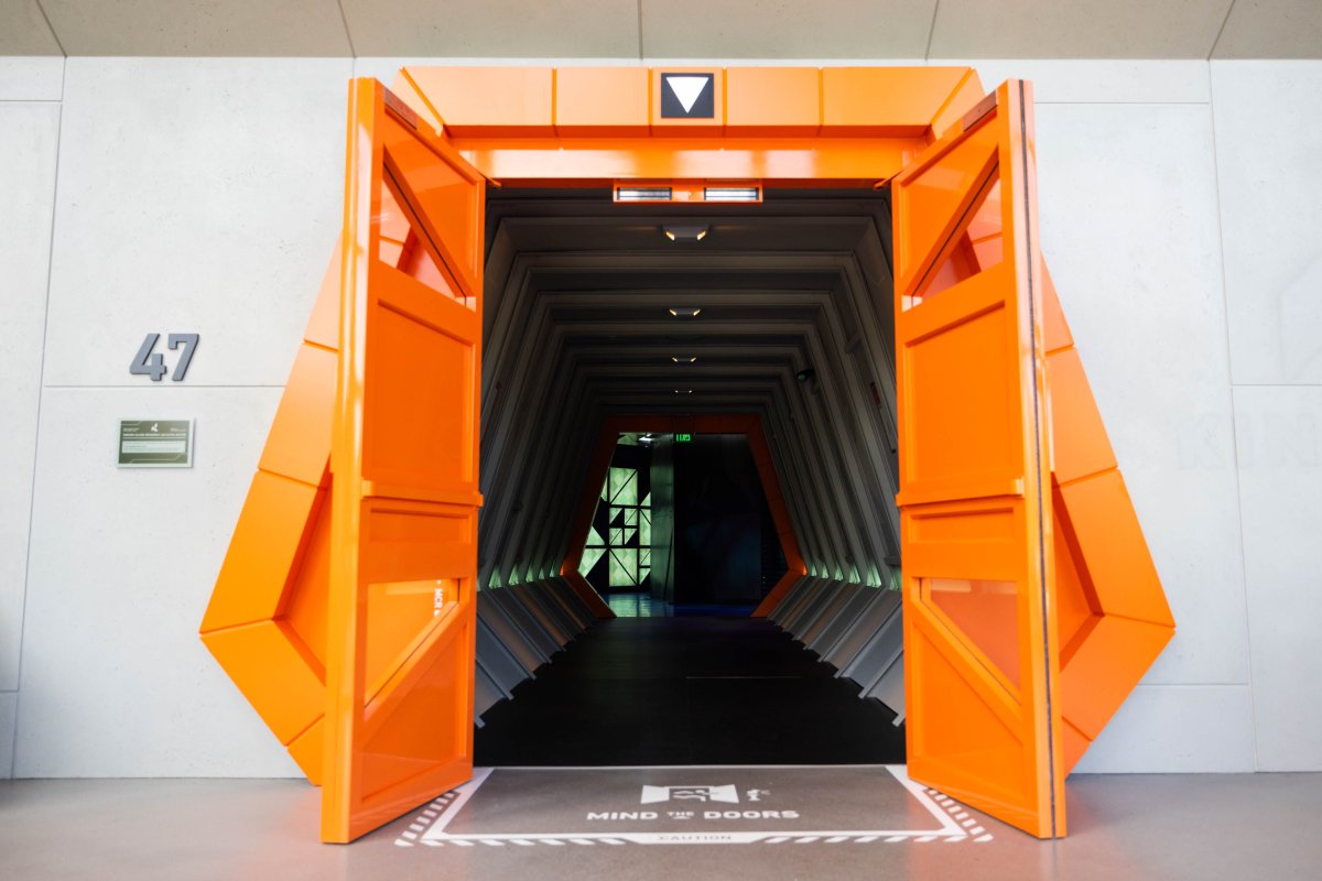 Riot Mercer lobby tunnel