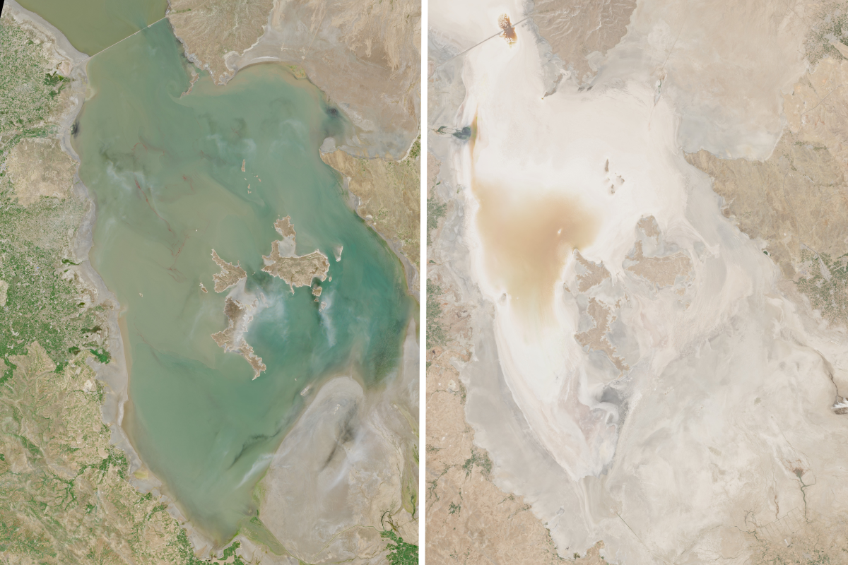 Danau Iran, Urmia, Kekeringan