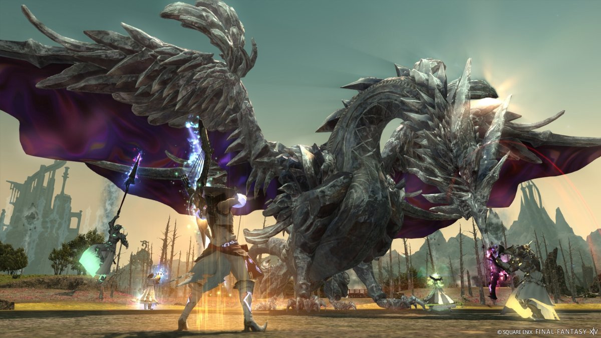 Final Fantasy 14 dragon fight