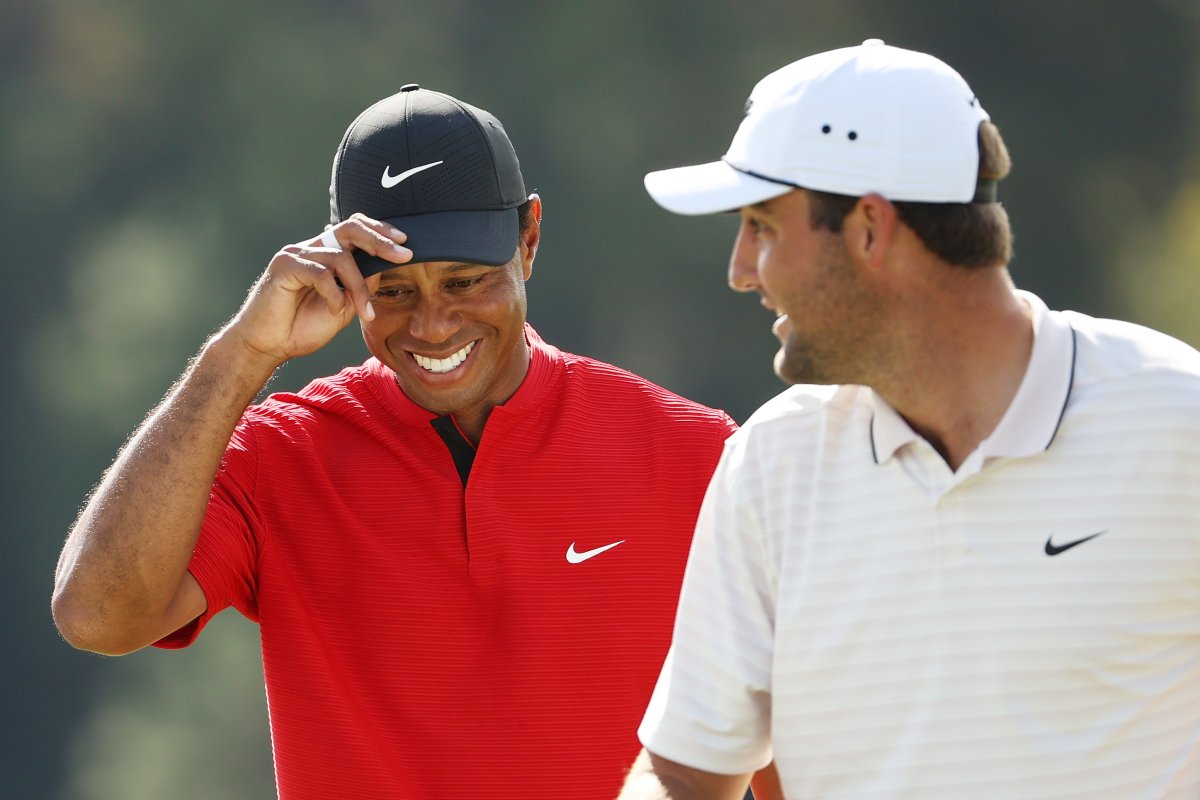 tiger woods scottie scheffler the masters 2020