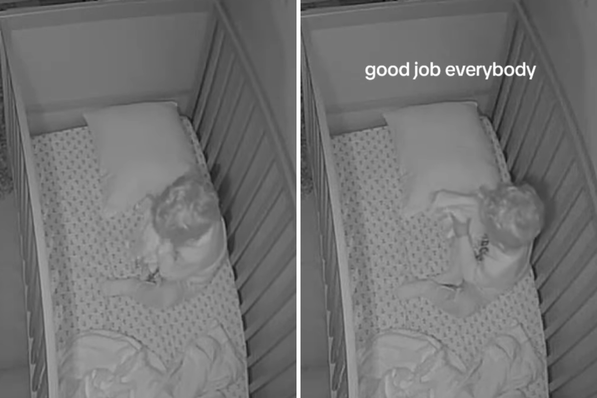 Il bambino si allena a dormire