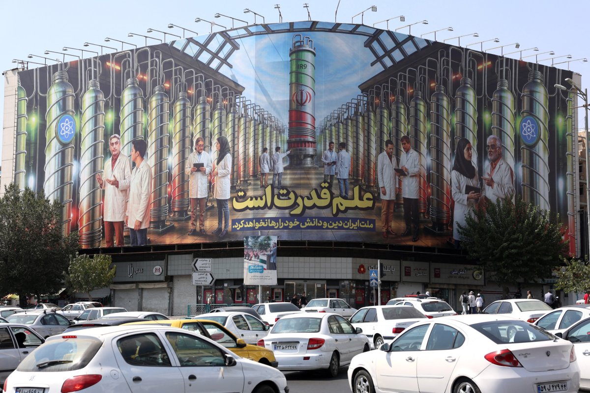 Iran nuclear billboard
