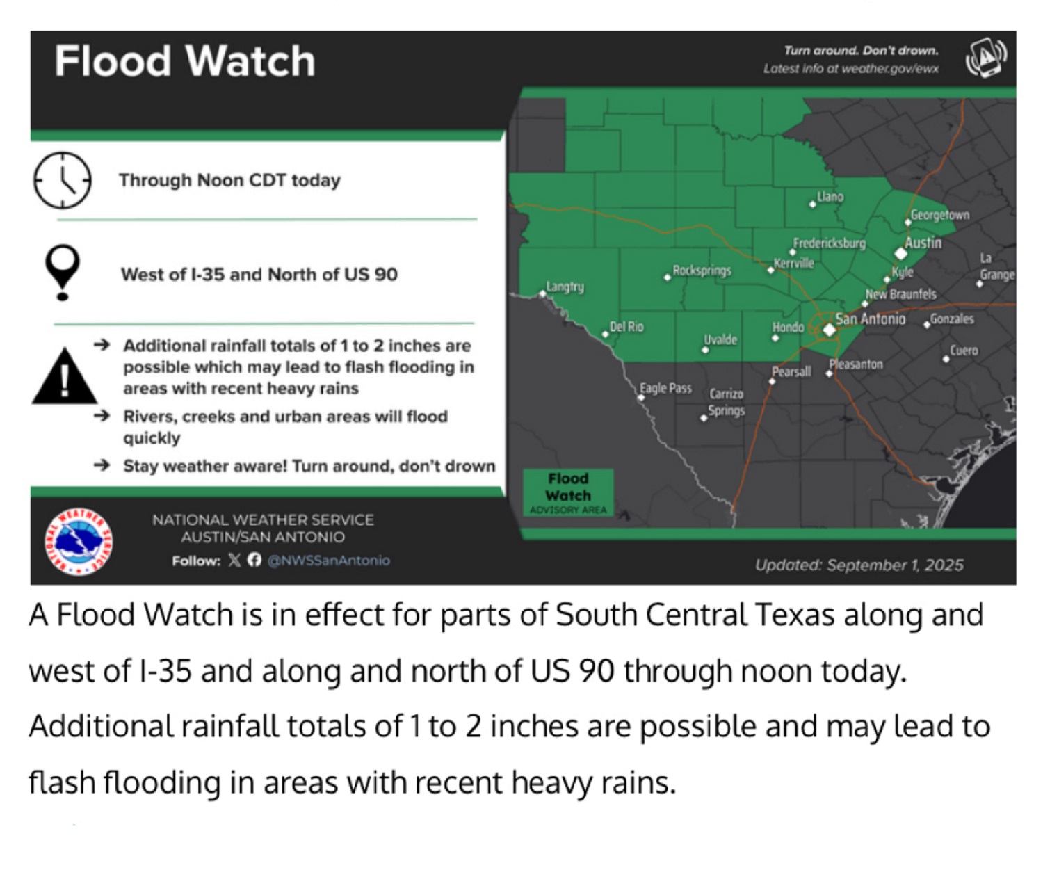 Texas Flood Map Shows Where People Should Be Prepared To Take Action