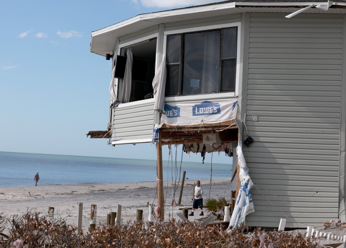 Florida Home damaged by the hurricane