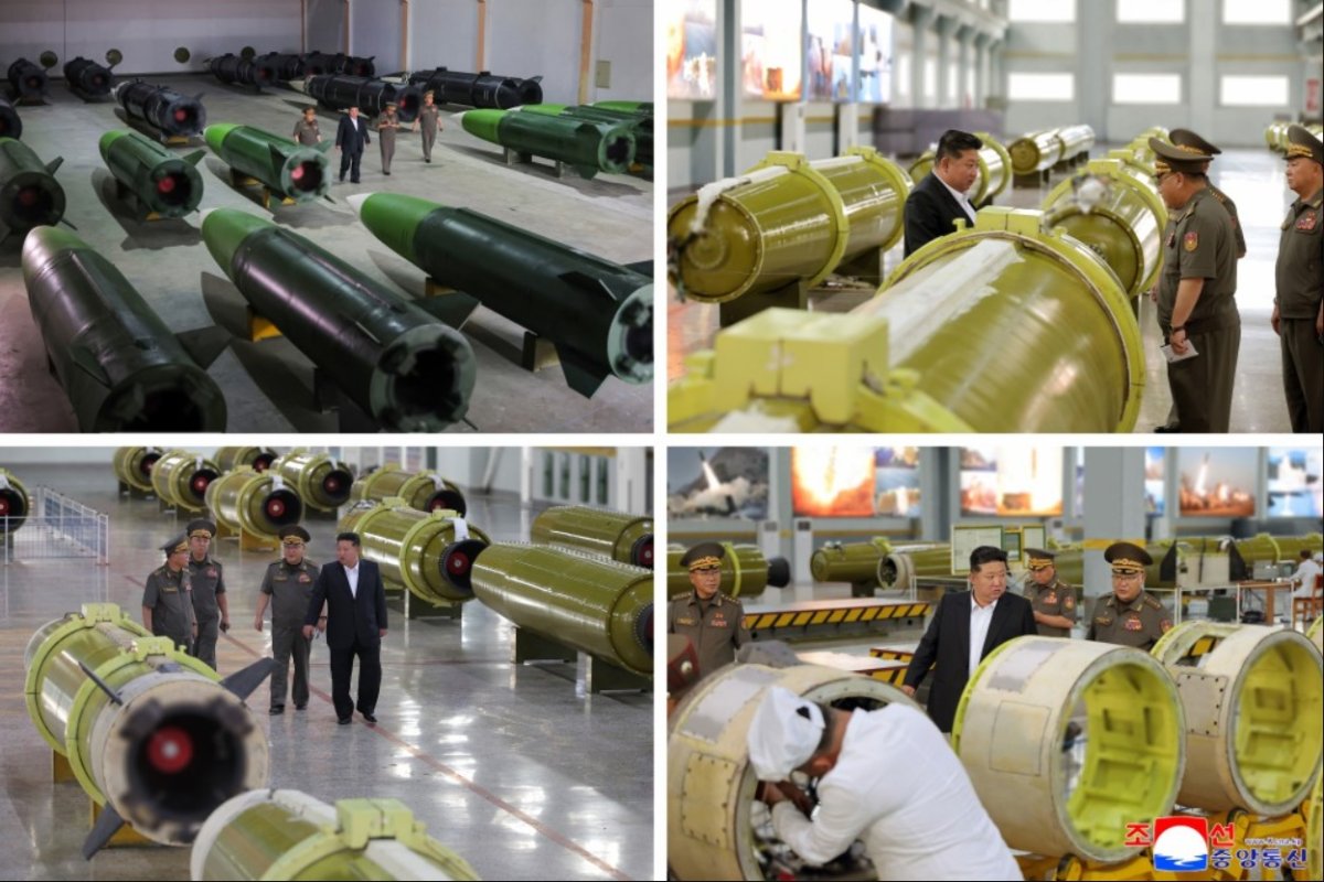 Kim visita la fabbrica di missili