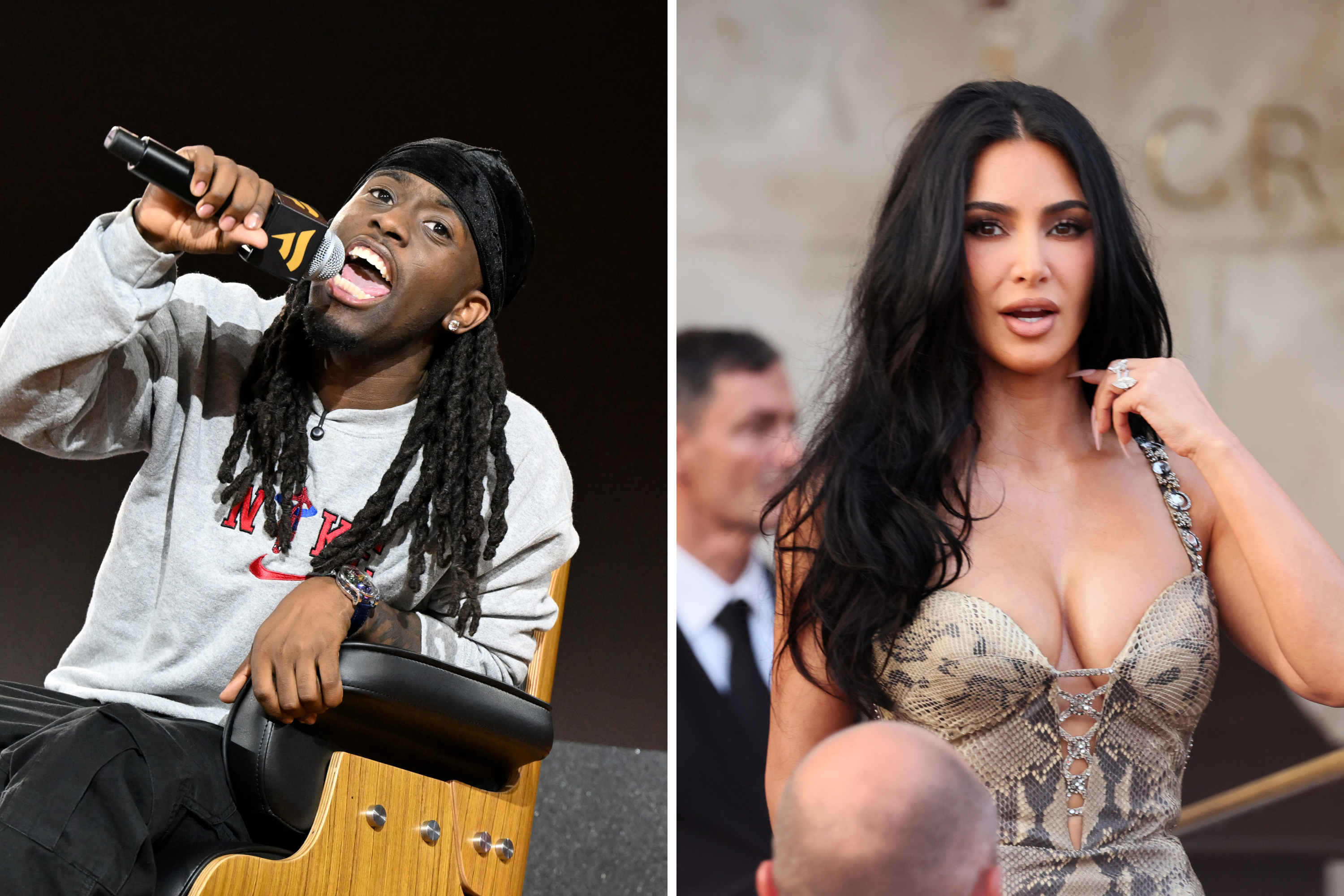 Kim Kardashian, Saint West Throw Table on Kai Cenat Twitch Marathon