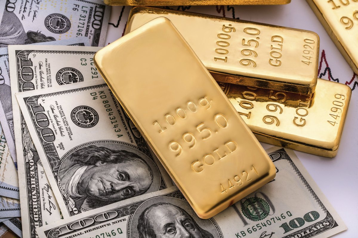 Gold, dollars