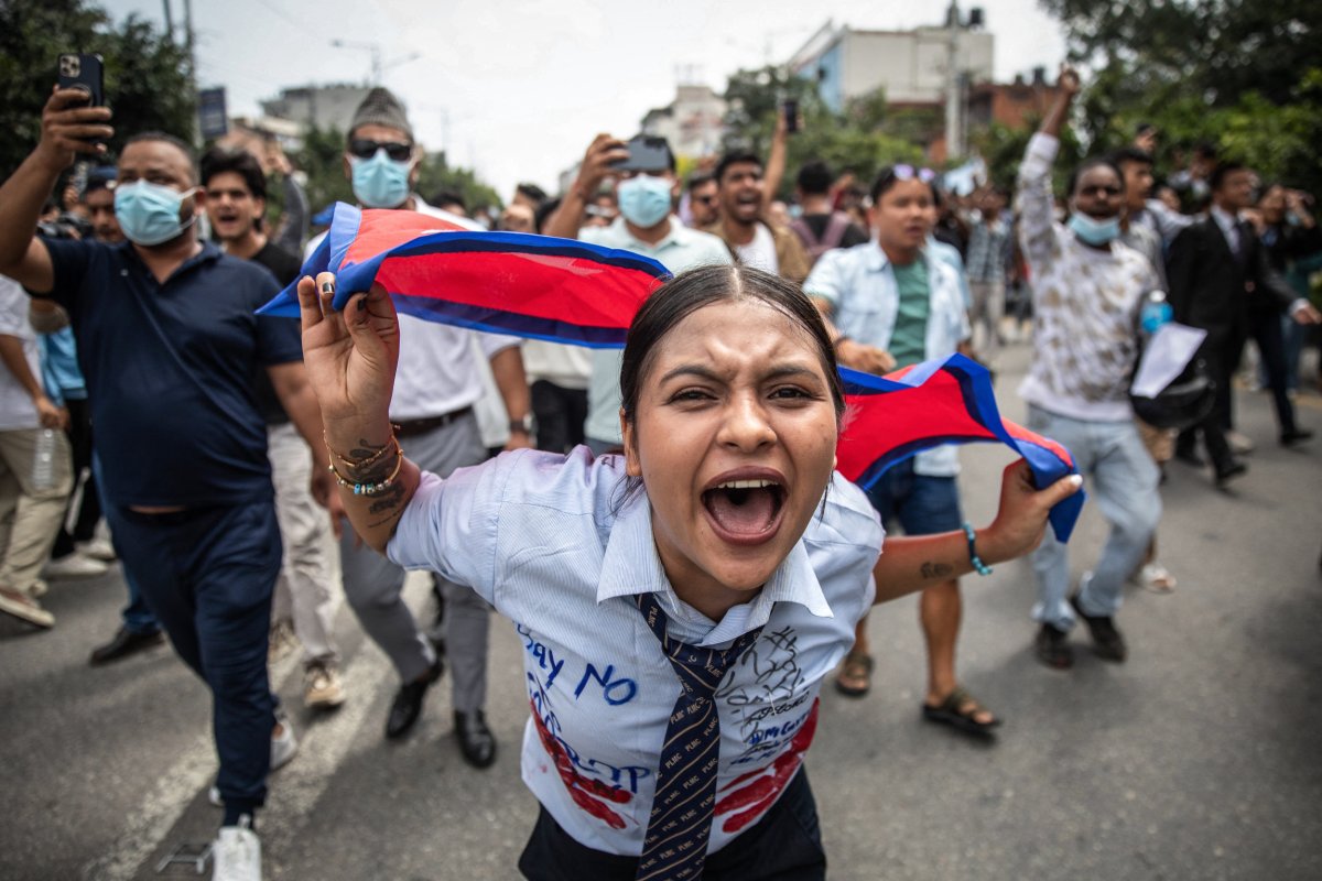 Kathmandu Nepal protester