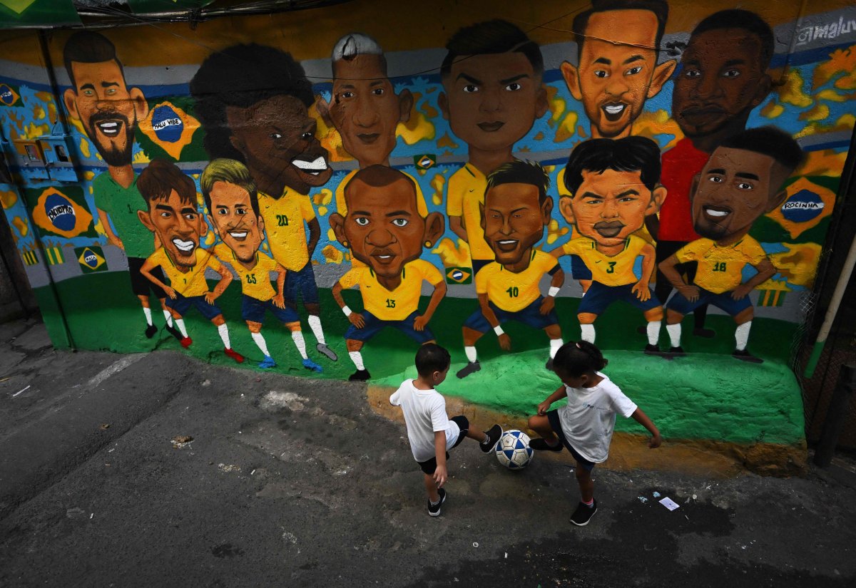 Children Play Soccer in Rio de Janeiro