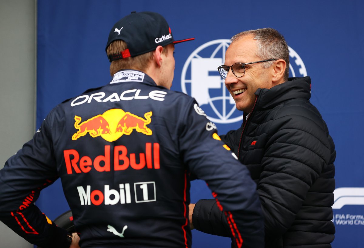 Max Verstappen and Stefano Domenicali