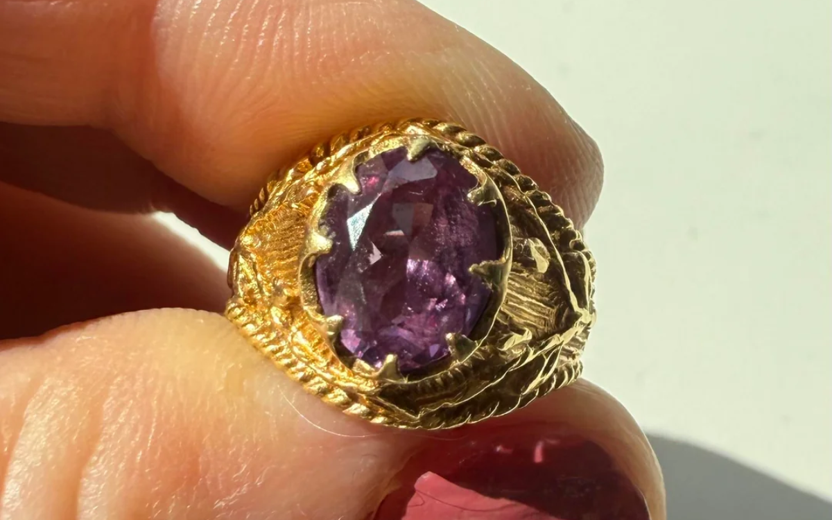Vanessa found a ring in her bag.