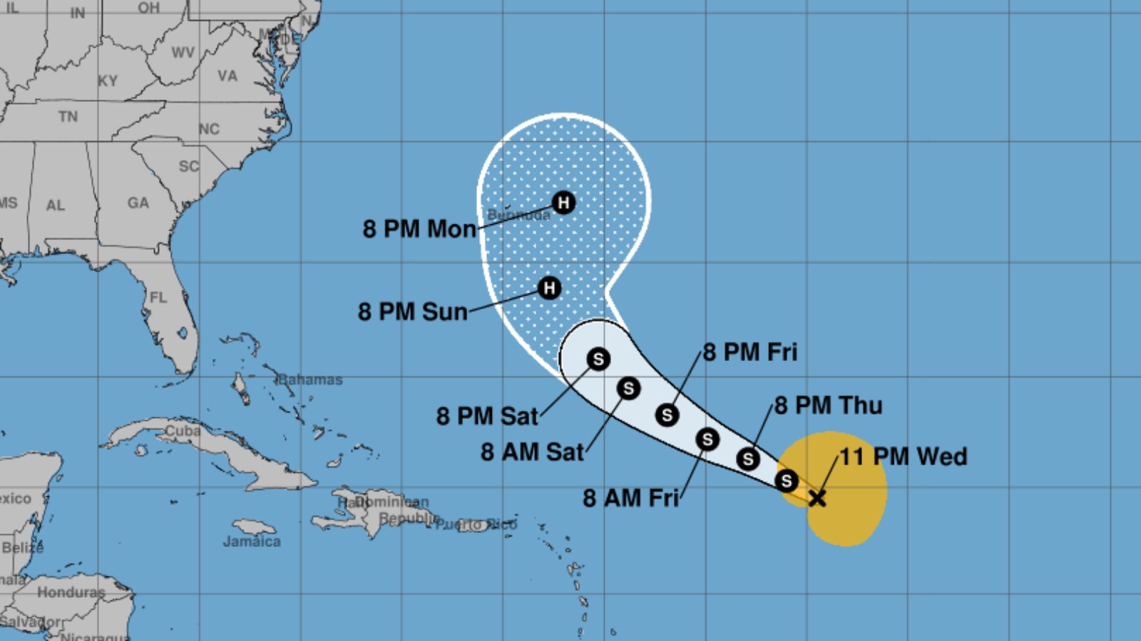 Tropical Storm Gabrielle Path Update as It Is Set To Intensify