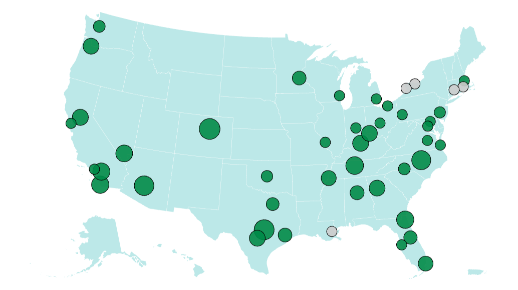 Map Shows Where Rents Are Dropping Across Major US Cities