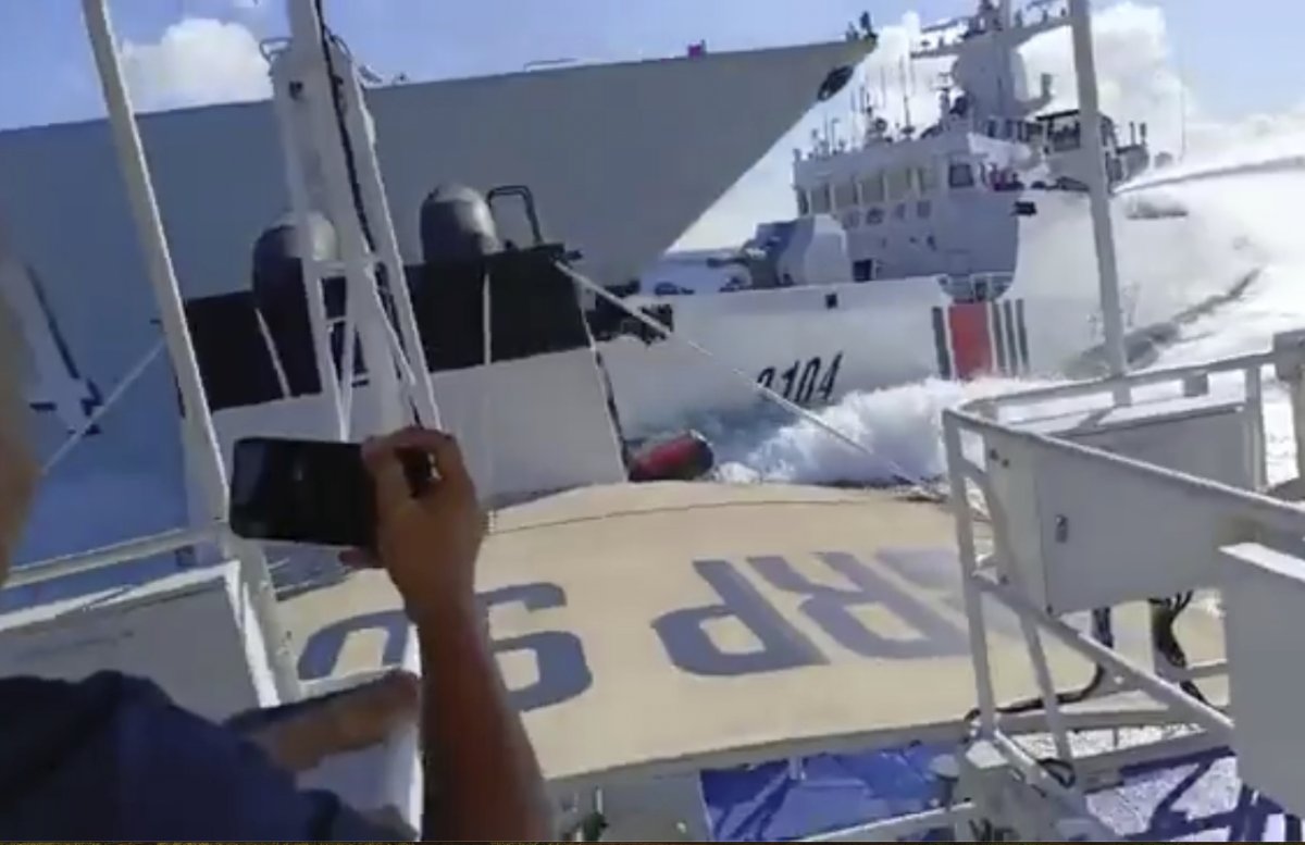 China Coast Guard and Navy Ships Collide