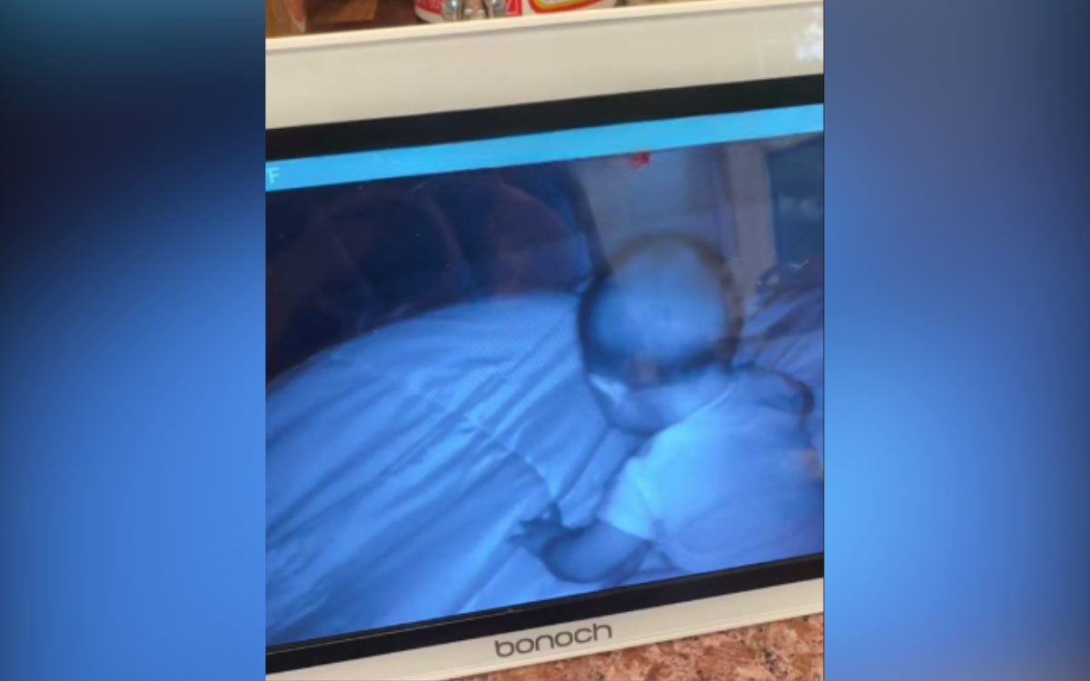 Mom Thought Husband Was Getting Son To Sleep, Then She Checked The Babycam