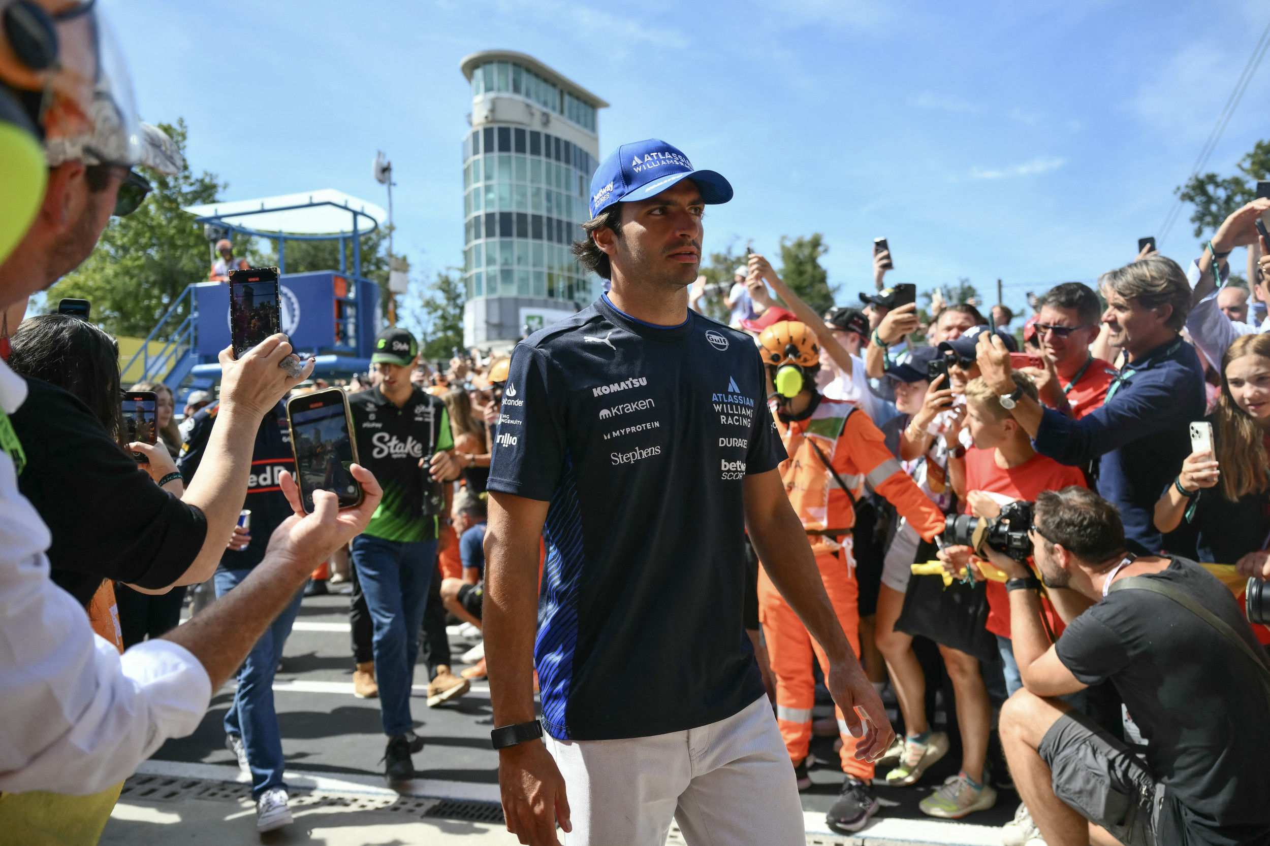 Carlos Sainz Sparks Confusion by Stopping at Rival Garage in Baku