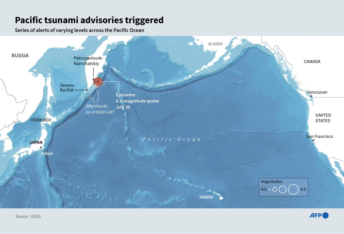 Kamchatka russia Peninsula Earthquake activity