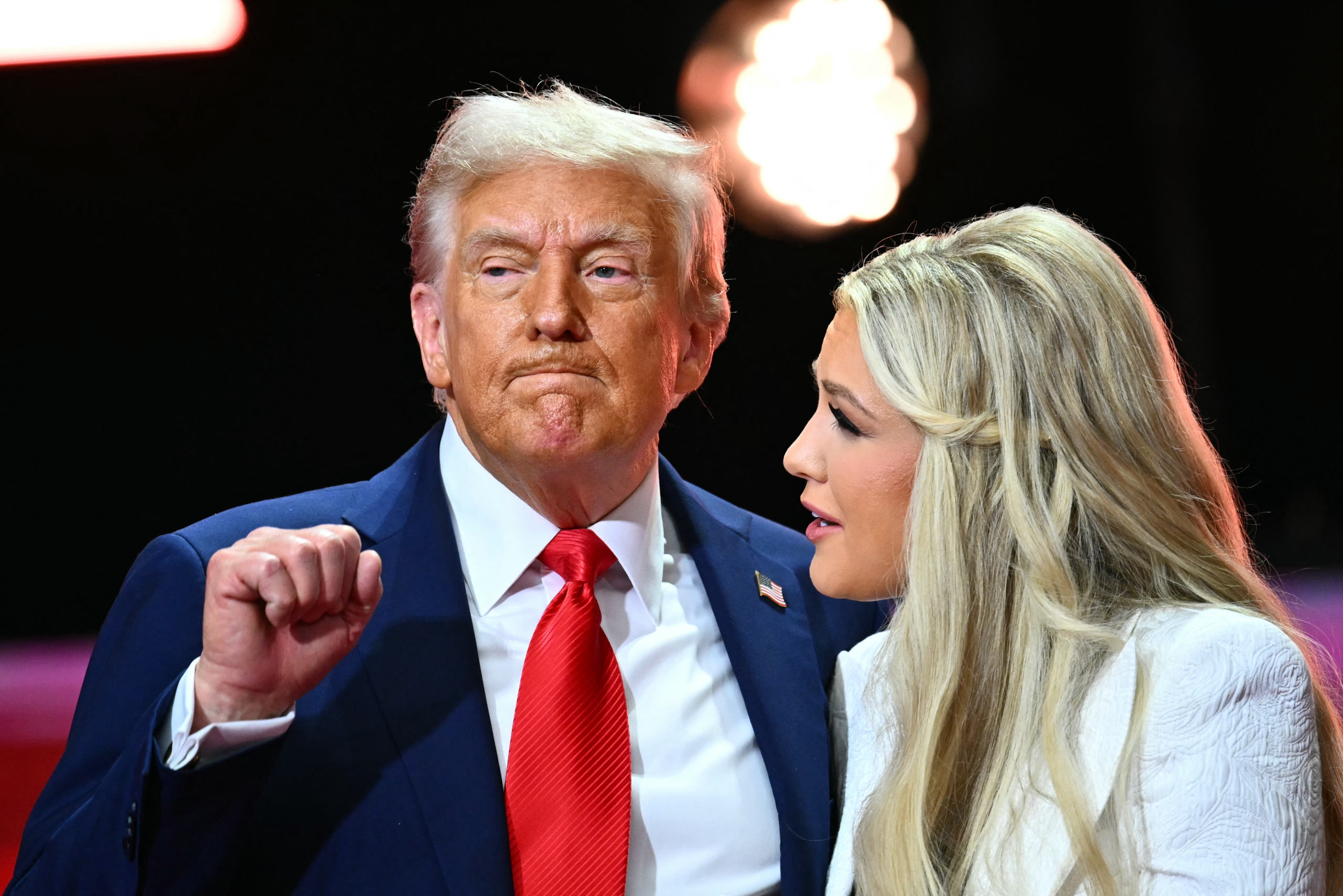 Erika Kirk And Donald Trump Embrace During Memorial Service