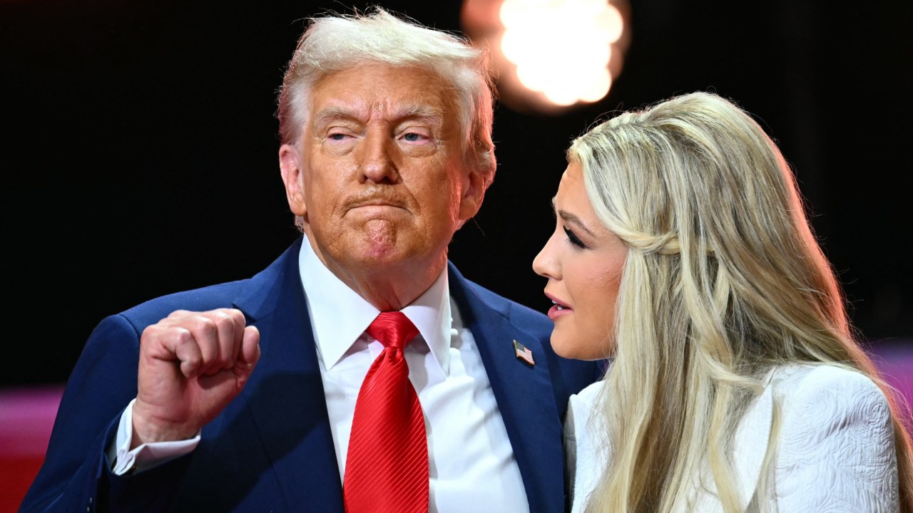 Erika Kirk And Donald Trump Embrace During Memorial Service