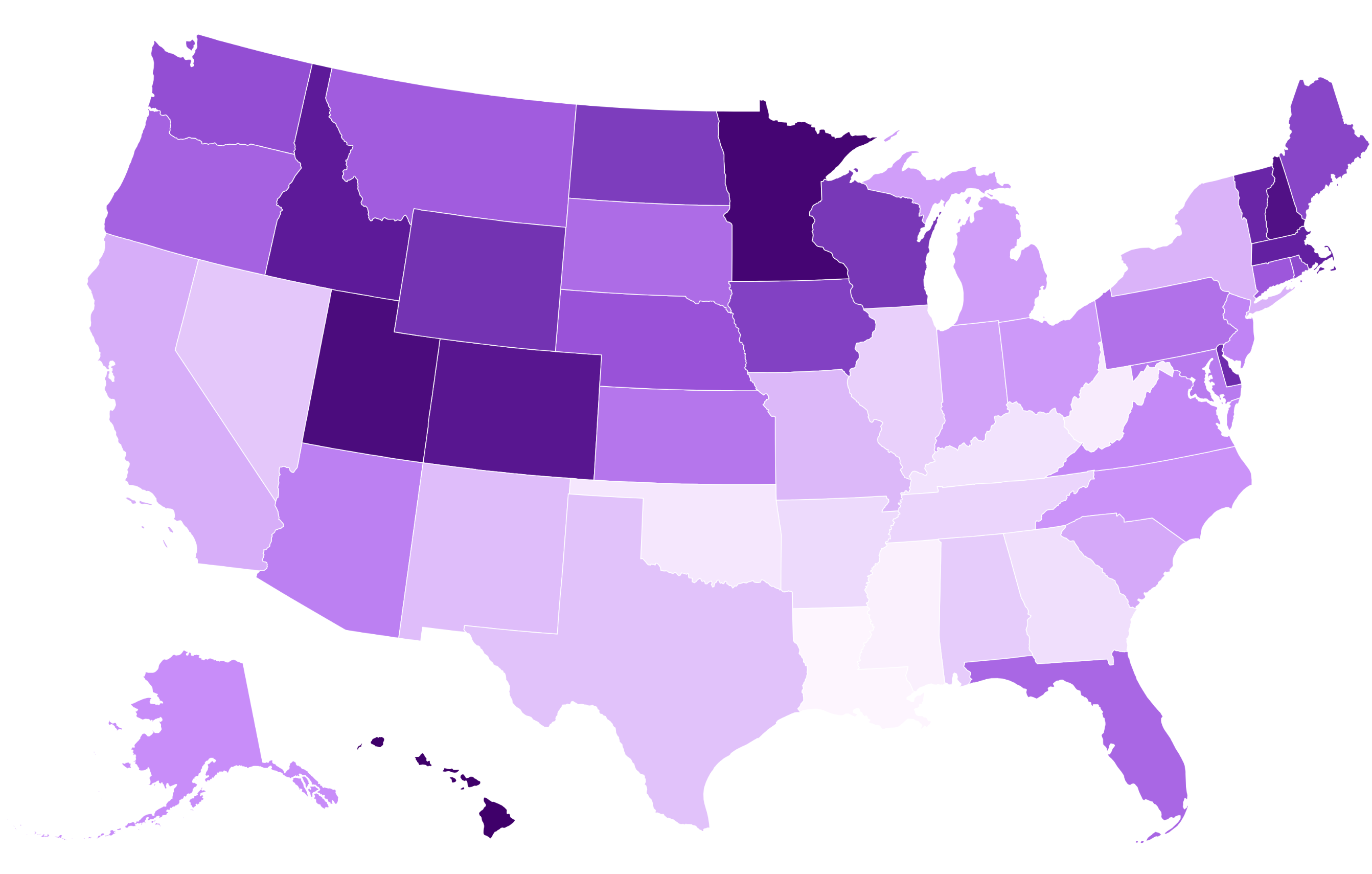 Map Shows the Best and Worst States for Senior Care