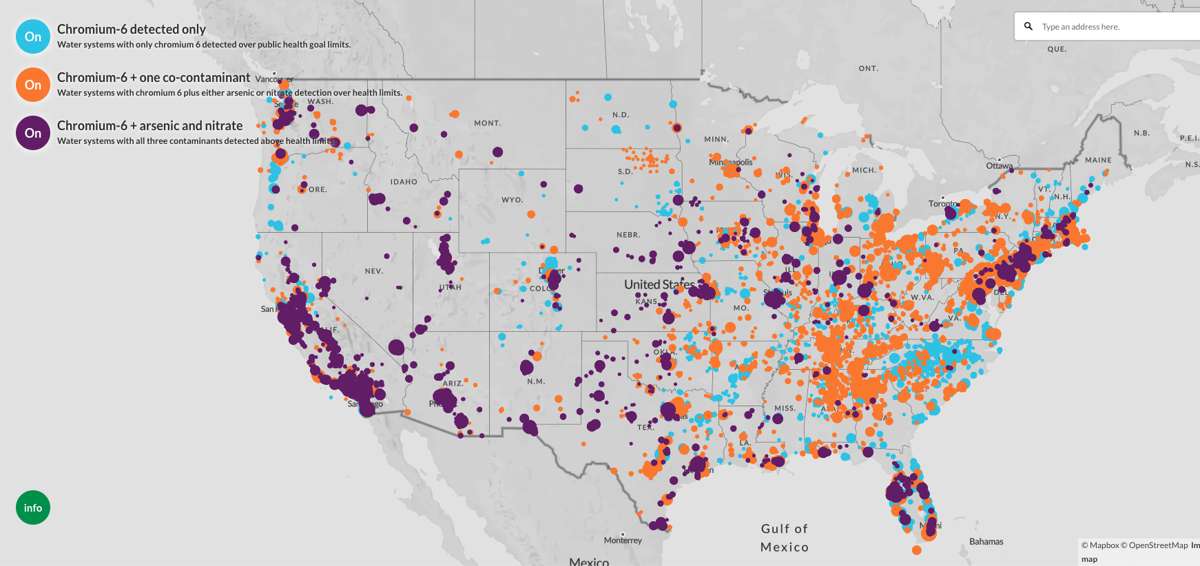 Map Shows States Where Drinking Water Has Multiple Contaminants