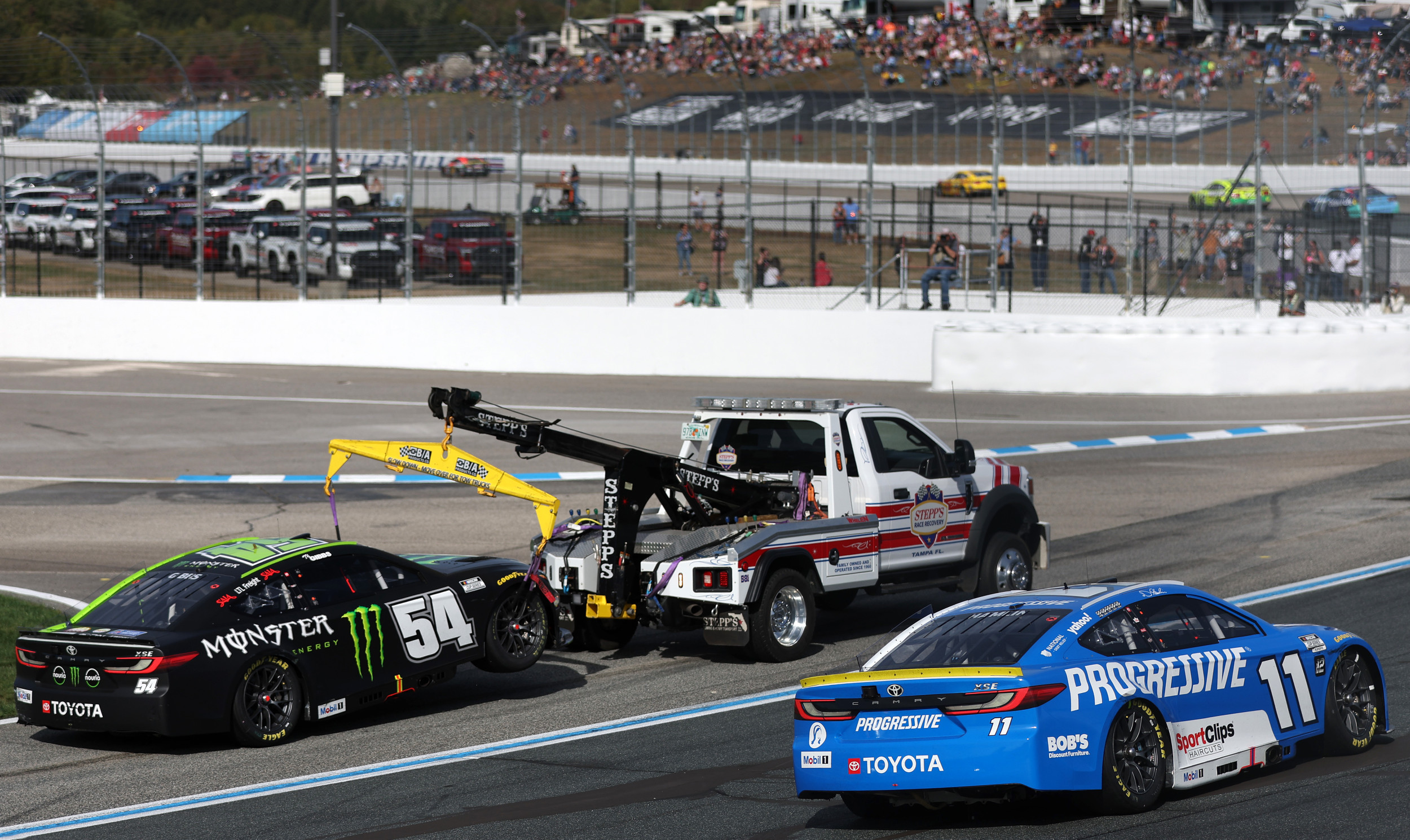 Denny Hamlin Spins Ty Gibbs in NASCAR New Hampshire Clash