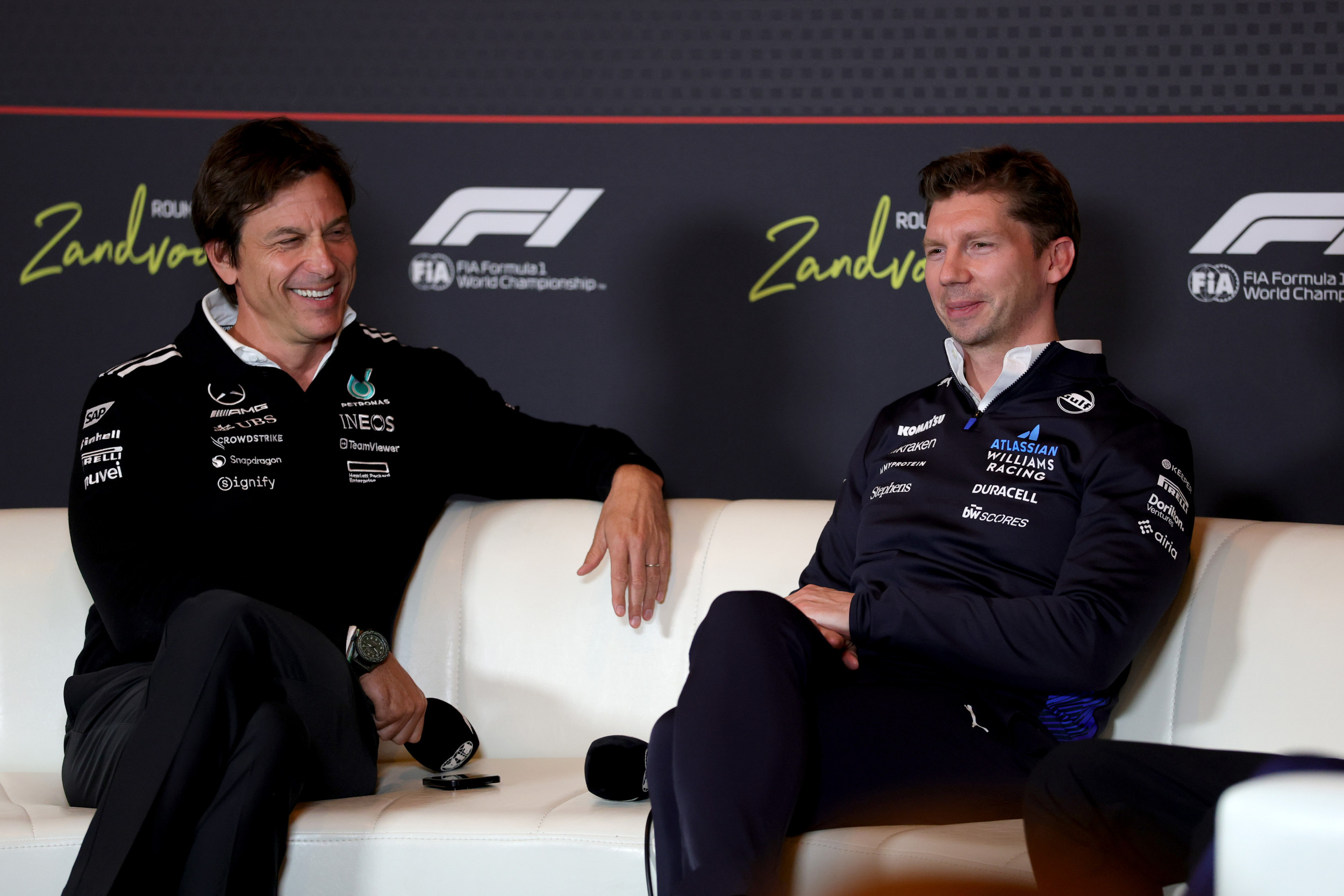 Wolff Explains Context Behind & 039;Lucky Ba**ard& 039; Comment to Williams Chief