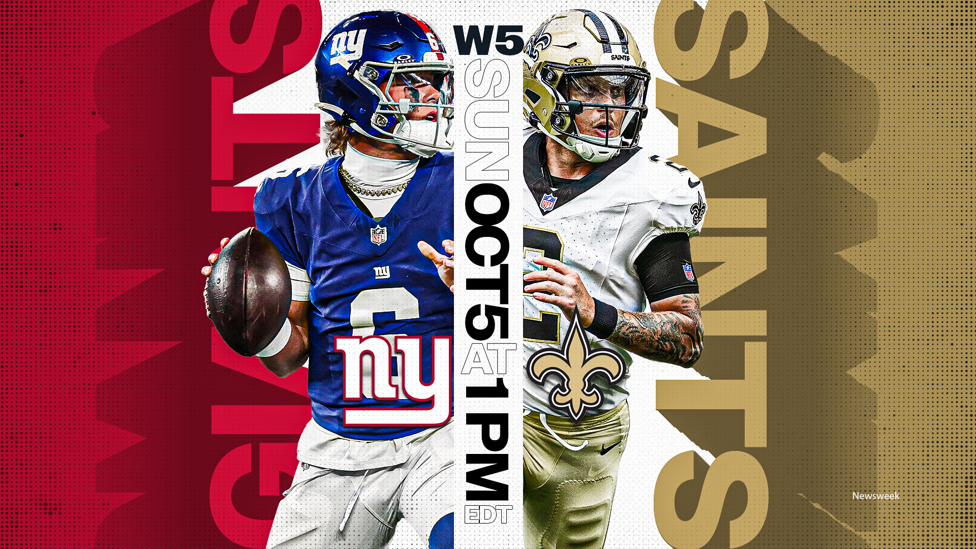How to Watch Giants vs Saints: Live Stream NFL Week 5, TV Channel