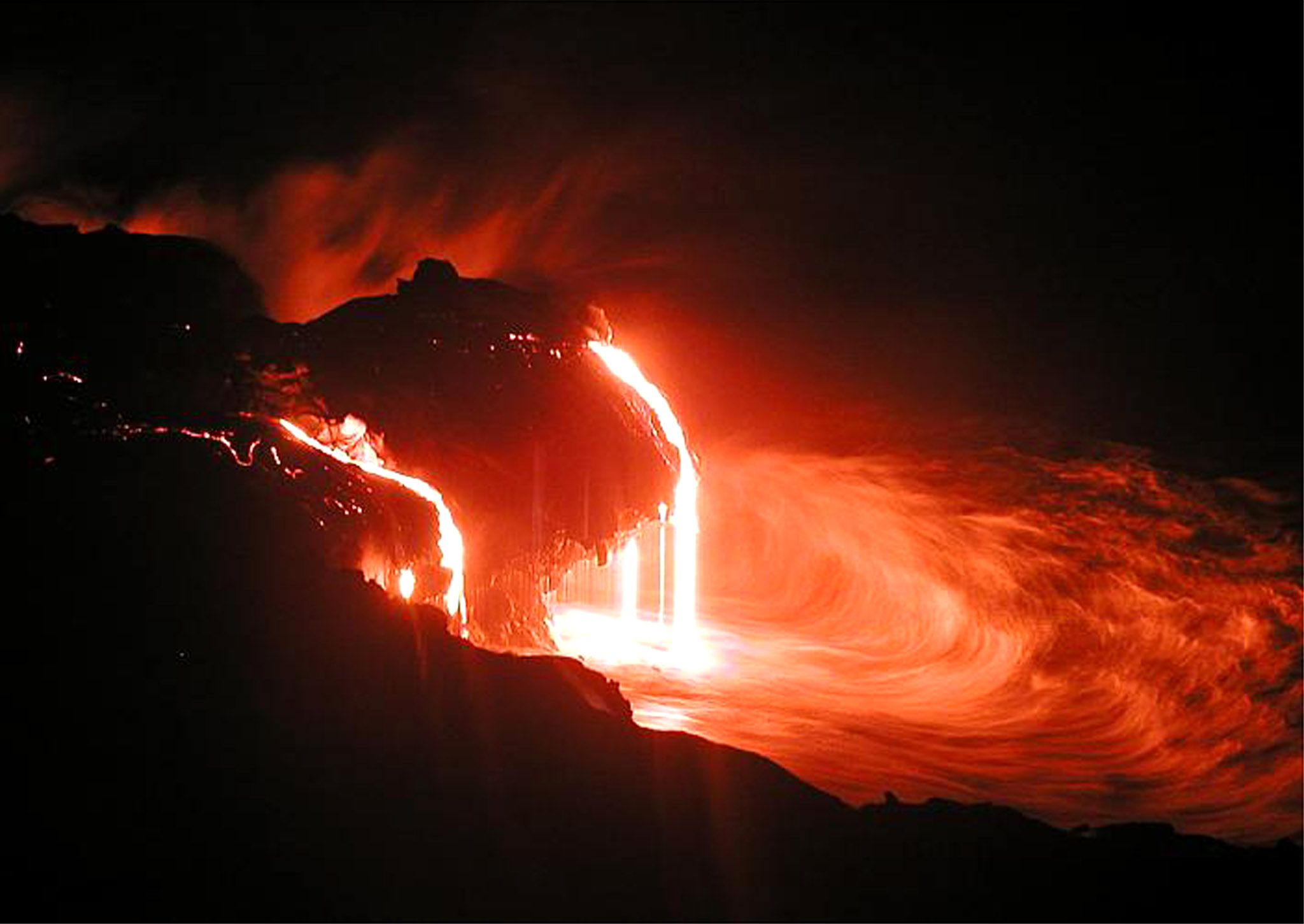 Lava Flow From Volcano