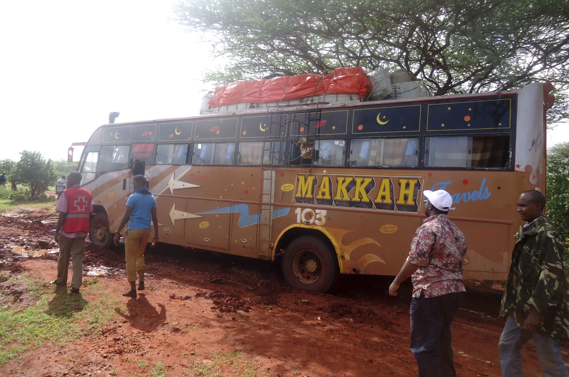 Ambushed bus