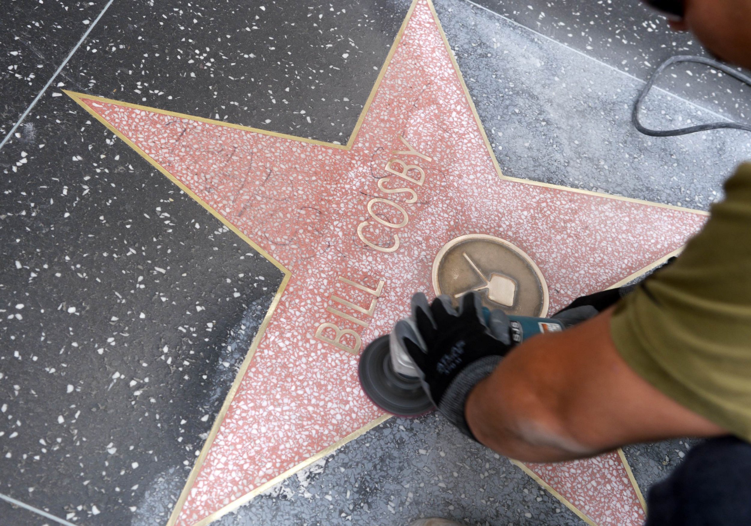 bill cosby's walk of fame star vandalized