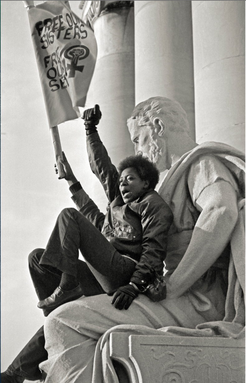 woman on statue