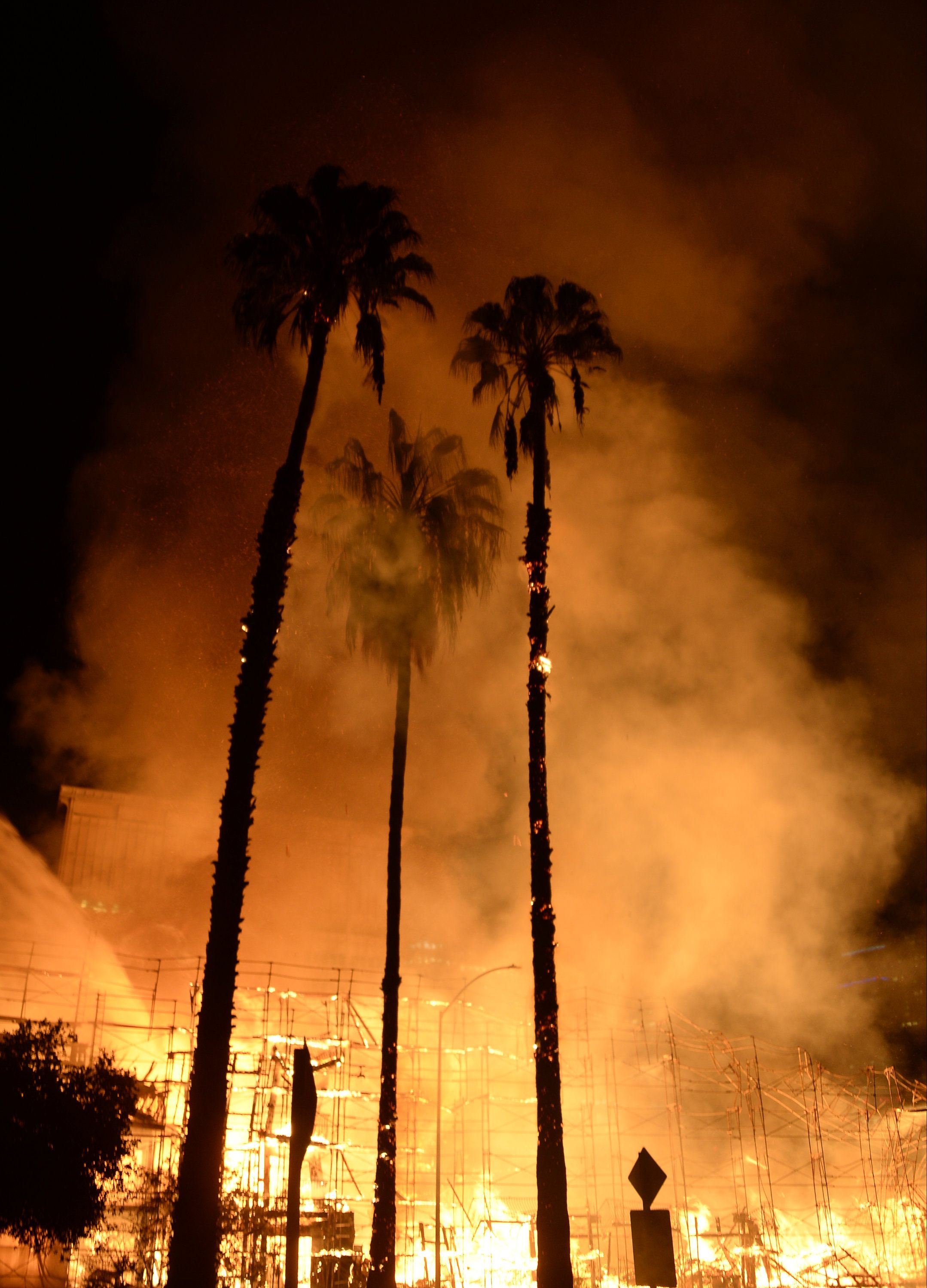 Photos: Massive Fire Rips Through Los Angeles Building