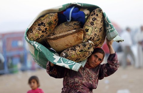 Kurdish woman and child