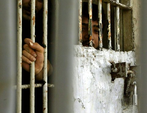 An Iraqi detainee in prison