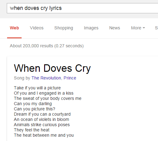 Google Is Putting Song Lyrics Right in Search Results Now