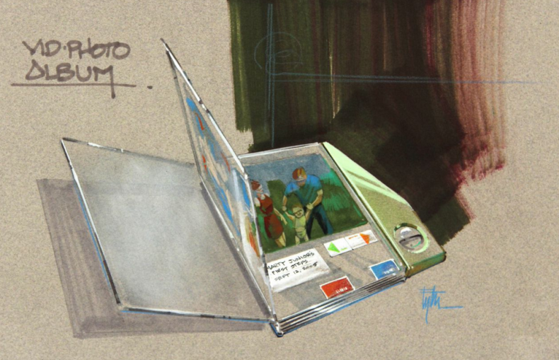 A futuristic photo album