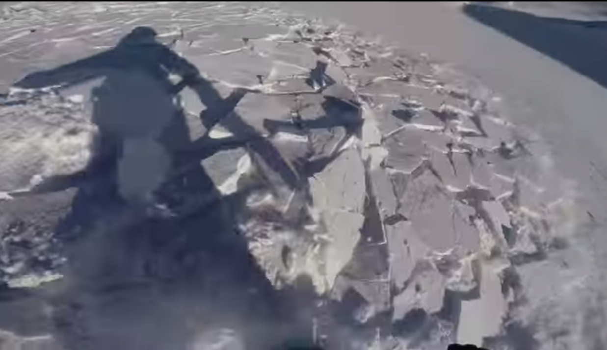 Snowboarder in Avalanche