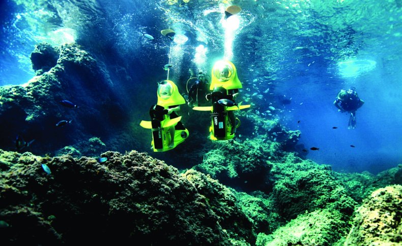Underwater scooter ride, Mallorca