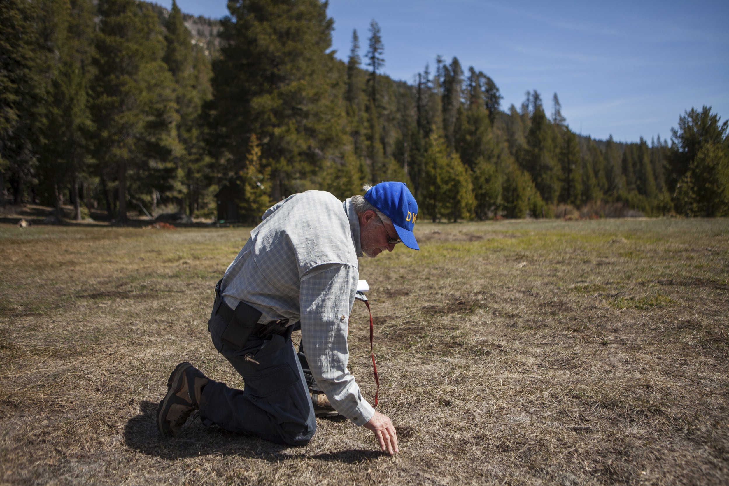 No Snowpack in the Sierra Nevada Mountains, California