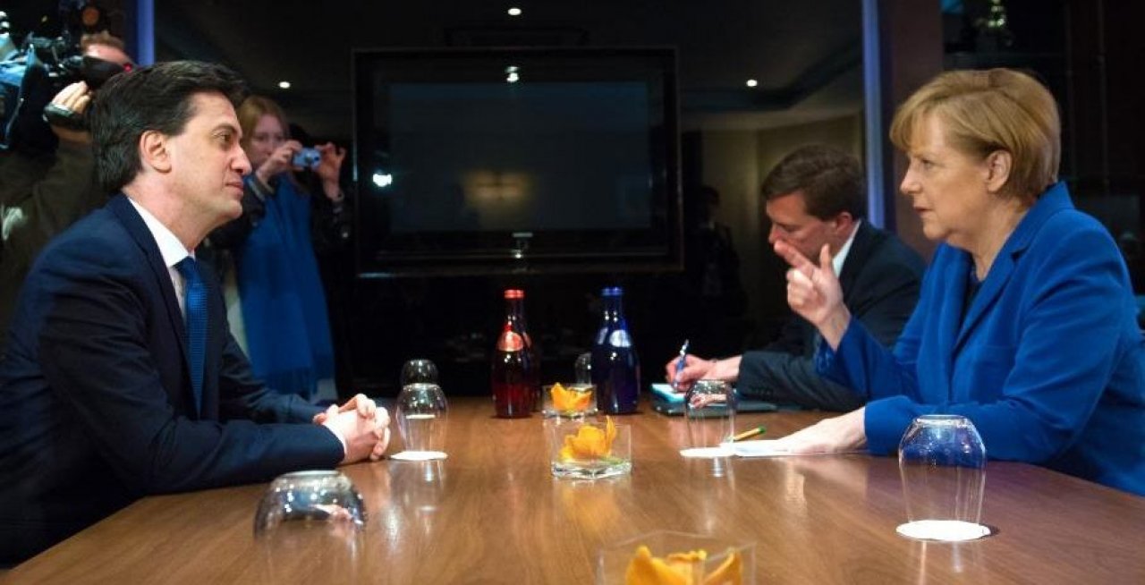 Ed Miliband and Angela Merkel held talks in London last year