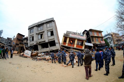 Destroyed buildings