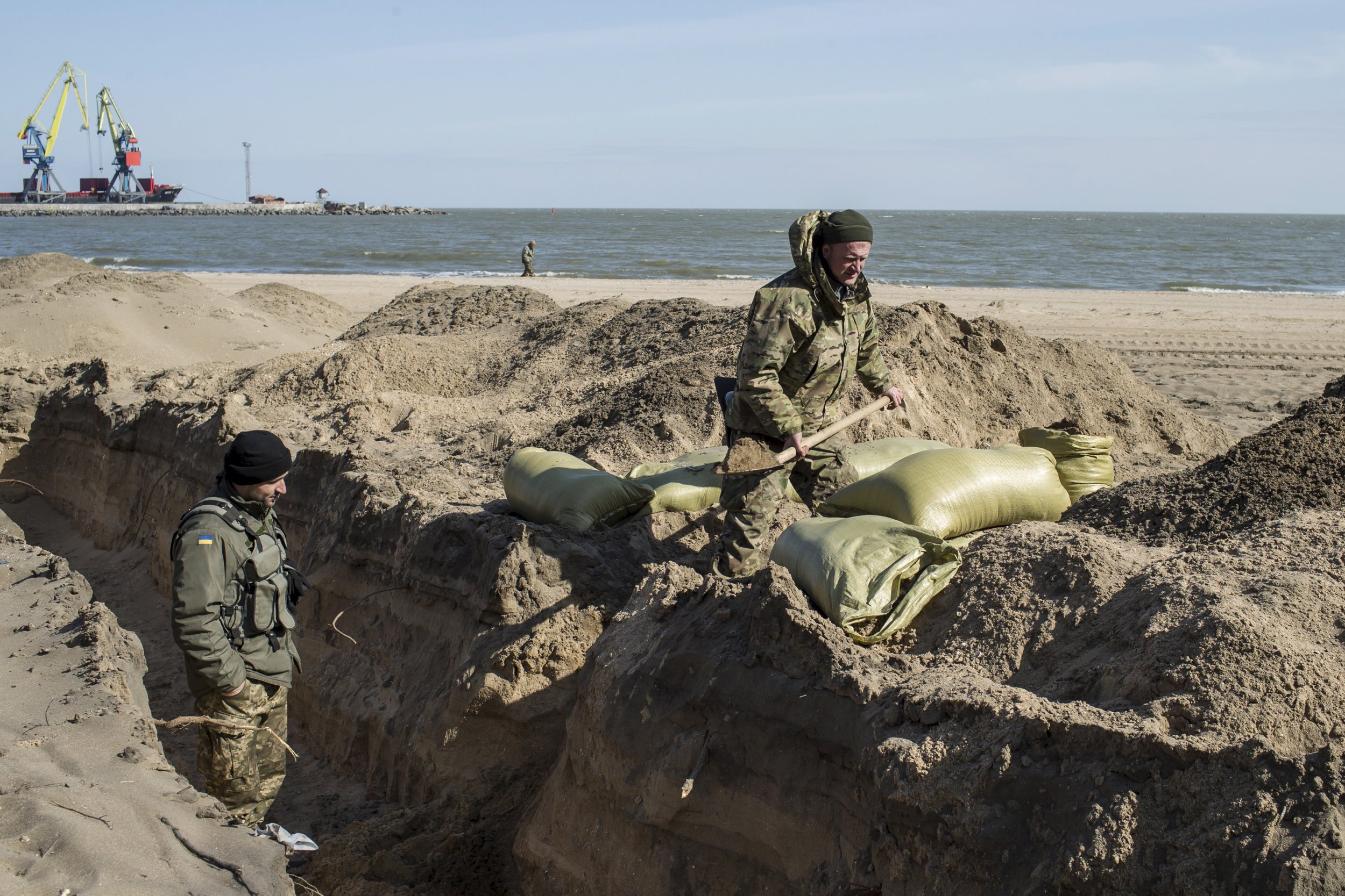 Trenches Replace Sandcastles On Ukrainian Front Line