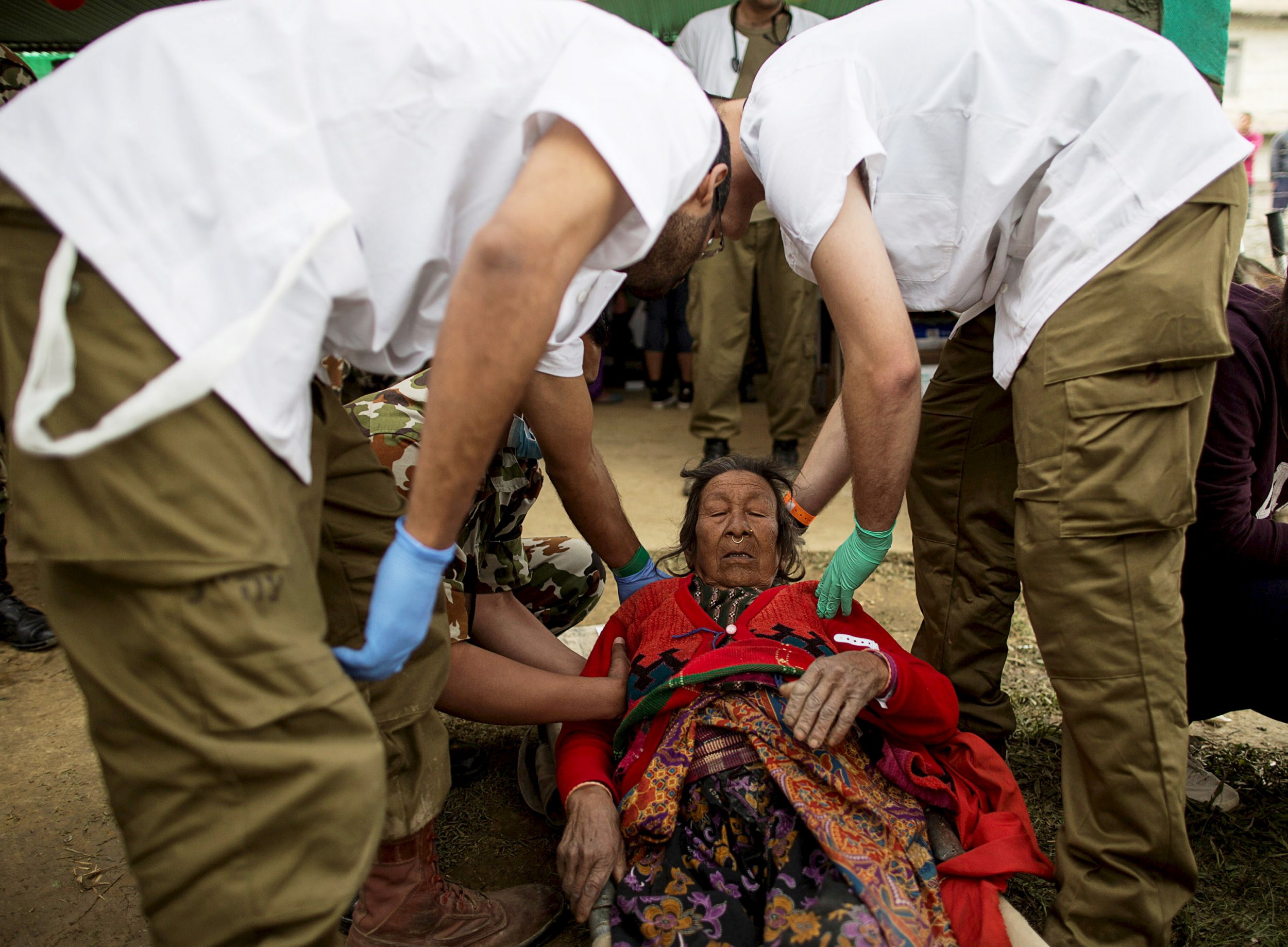 Injured Nepal Resident and Doctors