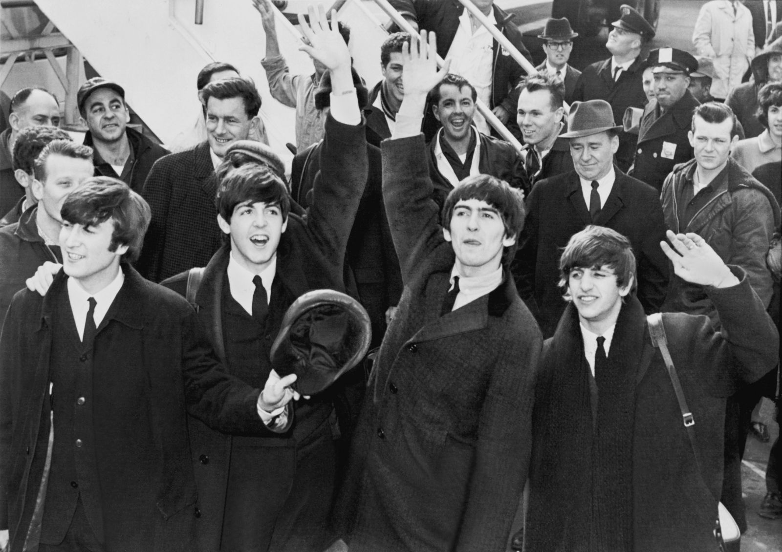 The Beatles at JFK airport