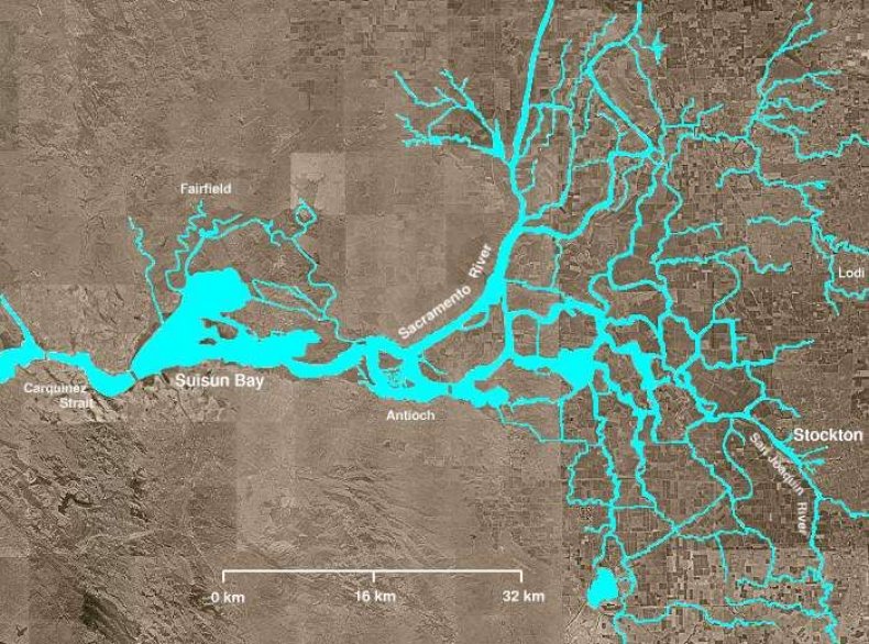 The Sacramento-San Joaquin River Delta Map