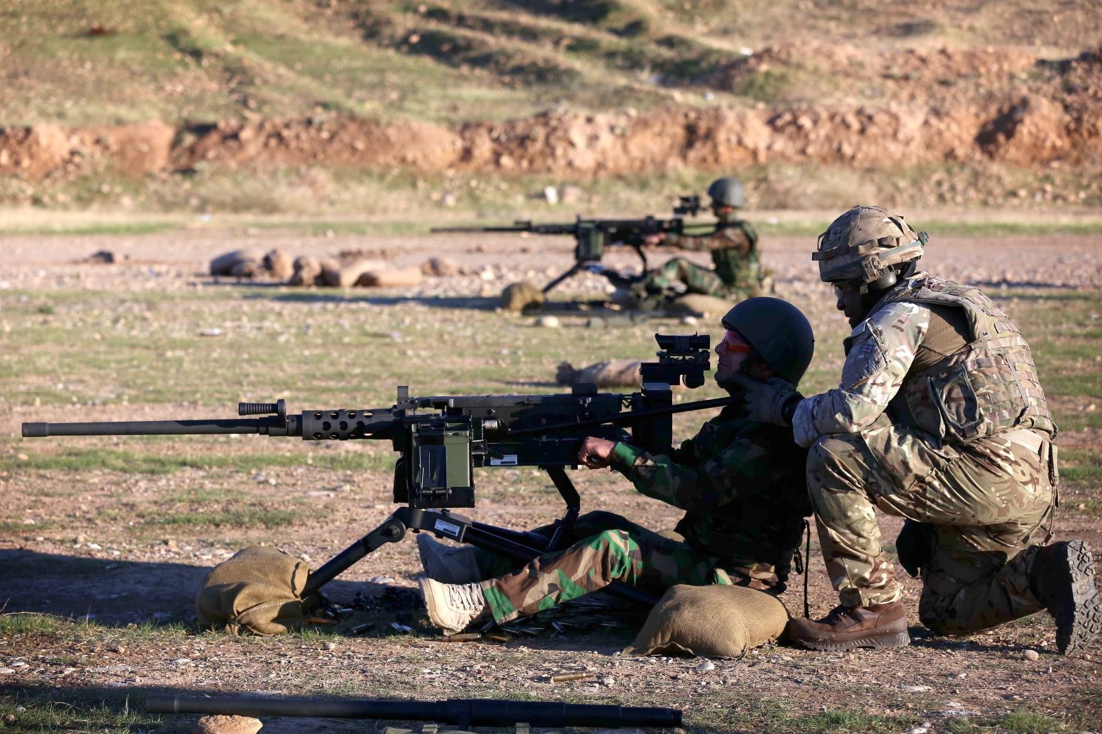 British troops instruct peshmerga fighters British troops instruct peshmerga fighters